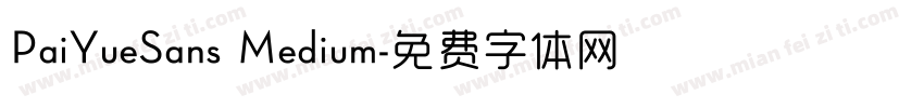 PaiYueSans Medium字体转换
